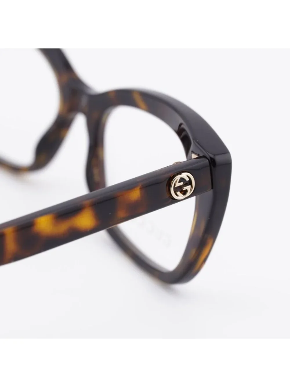 Gucci GG0165O 002 Eyeglasses Havana 51mm Cat Eye Frame